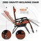 Costway Folding Zero Gravity Reclining Lounge Chairs Beach Patio with Utility Tray Orange